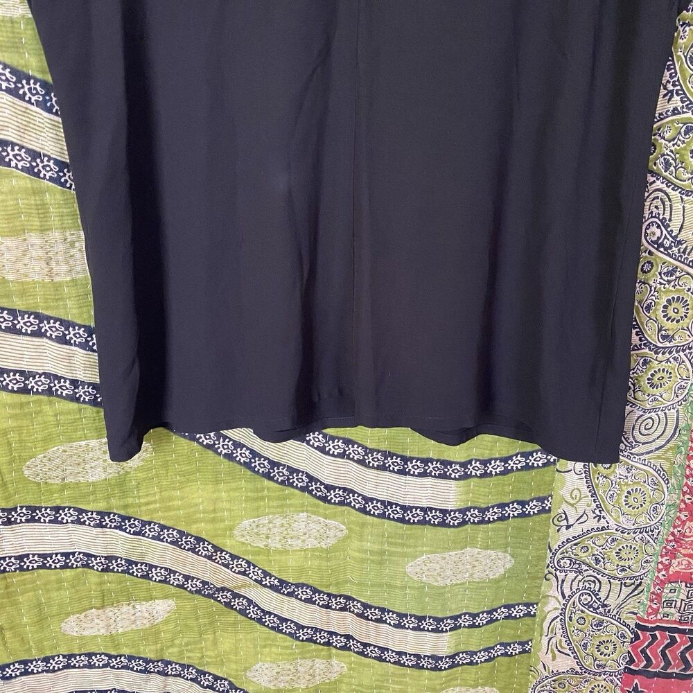 Eileen Fisher Black Silk Georgette Crepe Chiffon … - image 5